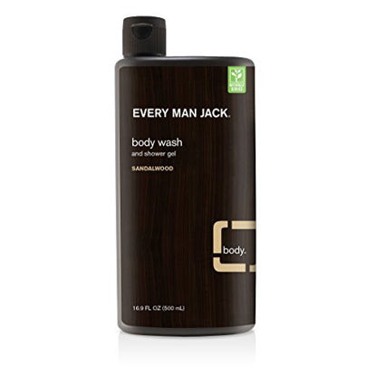 Picture of Everyman Every Man Jack Body Wash Shower Gel, Sandalwood, 16.9 Fl Oz (91297)