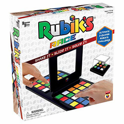 Picture of University Games Rubik's Race Game, Head To Head Fast Paced Square Shifting Board Game Based On The Rubiks Cubeboard, for Family, Adults and Kids Ages 7 and Up, Black