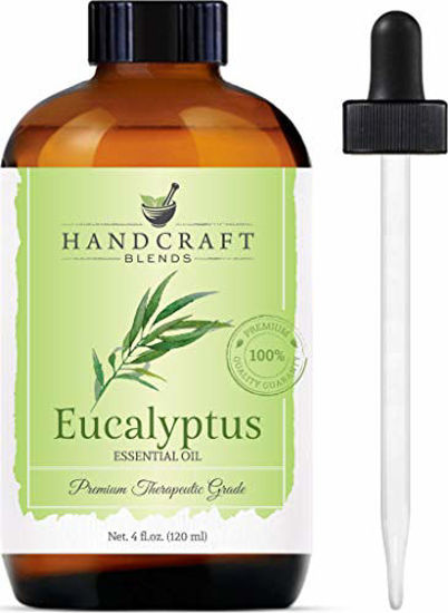 Picture of Handcraft Eucalyptus Essential Oil - 100% Pure & Natural - Premium Therapeutic Grade with Premium Glass Dropper - Huge 4 fl. Oz