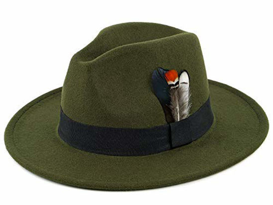 Olive green wide hotsell brim hat