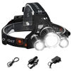 Picture of Rechargeable LED Headlamp, 10000 Lumens Bright Headlight, Portable Waterproof Flashlight Kit with Rechargeable Batteries for Night Hunting Fishing Camping