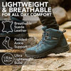 Picture of Foxelli Men?s Hiking Boots - Waterproof Suede Leather Hiking Boots for Men, Breathable, Comfortable & Lightweight Hiking Shoes