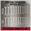 Picture of SEDY 22-Piece Mini Combination Wrench Set, Metric & SAE Ignition Wrench Set, 4-11mm & 5/32'' to 7/16'', Midget Small Wrench Set with Zipper Bag