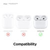 Picture of elago AW5 Compatible with AirPods 3 Case Cover, Game Player Design Case Compatible with AirPods 3rd Generation Case 2021, Protective Premium Silicone Case with Keychain, Wireless Charging [Light Grey]