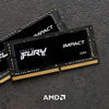 Picture of Kingston FURY Impact 32GB (2x16GB) 3200MHz DDR4 CL20 Laptop Memory Kit of 2 KF432S20IBK2/32, Black