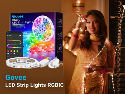 Govee TV LED Backlight with APP Control, Music Sync, Scene Modes, 6.56FT  with RGBIC Color Changing for 30-50 inch TVs, USB Powered