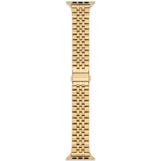 Picture of Michael Kors Gold-Tone Stainless Steel Band for Apple Watch®, 38/40/41mm and 42/44/45mm (Model: MKS8055)