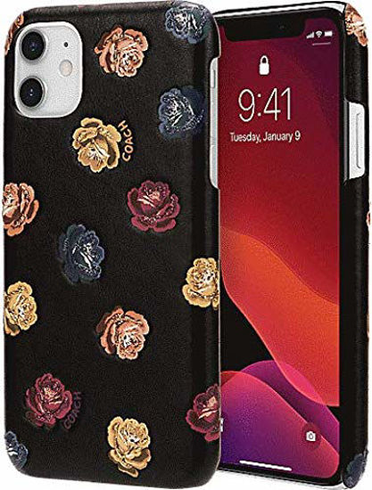 Picture of Coach Printed Leather Slim Wrap Case for iPhone 11 - Dreamy Peony Rainbow/Black