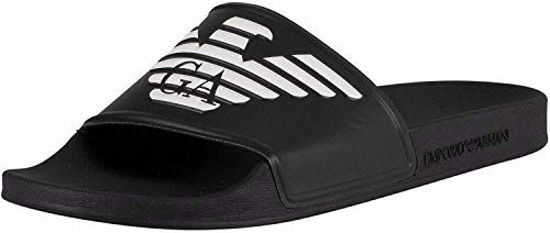 Emporio Armani Men s Slide Sandal Black White 40