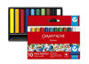 Picture of Caran d'Ache School Line Water-soluble Crayons, 10 Colors