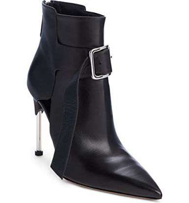 Picture of Alexander McQueen Buckle Pointy Toe Bootie Size 37 Black