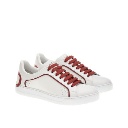 Picture of SALVATORE FERRAGAMO Men's Manhattan Red Logo Leather Sneaker (us_Footwear_Size_System, Adult, Men, Numeric, Medium, Numeric_10_Point_5)