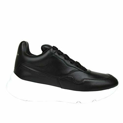 Picture of Alexander McQueen Men's Black Leather Platform Sneakers 505033 1000 (39 EU / 6 US)