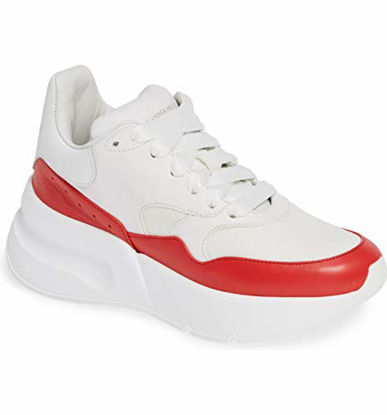 Picture of Alexander McQueen Oversized Lace-Up Sneaker Pelle S.Gomm Joellarry Size 40.5 White/Red