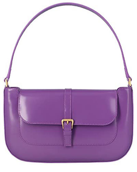 GetUSCart By Far Miranda Leather Shoulder Bag Purple