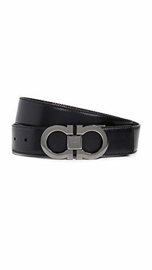 Salvatore Ferragamo Black/Brown Leather Gancini Reversible Cut to Size Belt  Salvatore Ferragamo