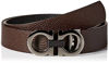 Picture of Salvatore Ferragamo Men's Reversible/Adjustable Belt-678783, Nero/Hickory, 32