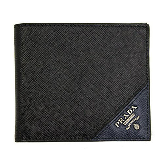 Picture of Prada Men's Saffiano Leather Bi-fold Wallet 2MO513 Nero+Baltico