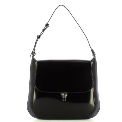 Picture of Coccinelle - Borsa a spalla Cristhy Shiny Calf Large Noir - MKA120201 - NOIR