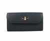 Picture of Alexander McQueen Women's Dark Blue Leather Continental Wallet 492594 4006