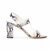 Picture of SALVATORE FERRAGAMO Women's EdictP Snake Skin Leather High Heel Sandals Shoes Sz US 7.5C IT 37.5C Gray/Beige