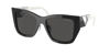 Picture of Prada PR21YS 1AB5S0 54MM Black / Dark Grey Square Sunglasses for Women + BUNDLE With Designer iWear Complimentary Eyewear Kit