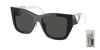 Picture of Prada PR21YS 1AB5S0 54MM Black / Dark Grey Square Sunglasses for Women + BUNDLE With Designer iWear Complimentary Eyewear Kit