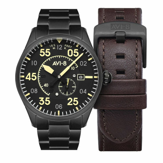 Picture of Avi-8 Men's Spitfire AV-4073-33 Black Stainless-Steel Japanese Automatic Fashion Watch