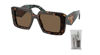 Picture of Prada PR23YS 2AU06B 51MM Tortoise / Dark Brown Square Sunglasses for Women + BUNDLE With Designer iWear Complimentary Eyewear Kit