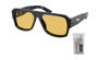 Picture of Prada PR22YS 1AB0B7 56MM Black / Yellow Pilot Sunglasses for Men + BUNDLE With Designer iWear Complimentary Eyewear Kit