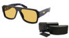 Picture of Prada PR22YS 1AB0B7 56MM Black / Yellow Pilot Sunglasses for Men + BUNDLE With Designer iWear Complimentary Eyewear Kit