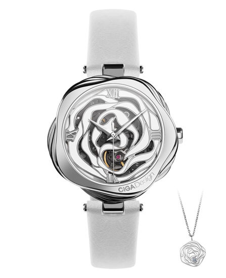 0957702 ciga design watches for women denmark rose series fashion automatic mechanical skeleton wrist watch 550