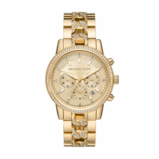 GetUSCart- Michael Kors Women's Ritz Quartz Watch with Stainless Steel  Strap, Gold, 20 (Model: MK6937)