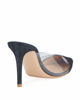 Picture of Gianvito Rossi Plexi Denim Illusion 85mm Mule Shoes 37.5