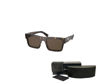 Picture of Prada PR19WS 2AU8C1 52MM Tortoise / Dark Brown Rectangle Sunglasses for Men+ BUNDLE With Designer iWear Complimentary Eyewear Kit