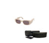 Picture of Prada PR17WS VYJ6X1 49MM Powder / Purple Brown Rectangle Sunglasses for Women + BUNDLE With Designer iWear Complimentary Eyewear Kit