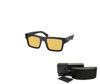 Picture of Prada PR19WS 1BO0B7 52MM Matte Black / Yellow Rectangle Sunglasses forMen + BUNDLE With Designer iWear Complimentary Eyewear Kit