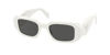 Picture of Prada PR17WS 1425S0 49MM Talc / Dark Grey Rectangle Sunglasses for Women + BUNDLE With Designer iWear Complimentary Eyewear Kit