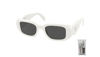 Picture of Prada PR17WS 1425S0 49MM Talc / Dark Grey Rectangle Sunglasses for Women + BUNDLE With Designer iWear Complimentary Eyewear Kit