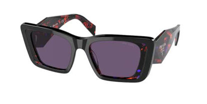 Picture of Prada PR08YS 04V6O2 51MM Black Havana/Abstract / Violet Butterfly Sunglasses for Women +BUNDLE with Designer iWear Care Kit