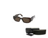 Picture of Prada PR17WS 2AU8C1 49MM Tortoise/Brown Rectangle Sunglasses for Women + BUNDLE With Designer iWear Complimentary Eyewear Kit