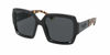 Picture of Prada PR21XS 1AB5Z1 54MM Black / Polar Gray Polarized Square Sunglasses for Women + BUNDLE With Designer iWear Complimentary Eyewear Kit