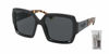 Picture of Prada PR21XS 1AB5Z1 54MM Black / Polar Gray Polarized Square Sunglasses for Women + BUNDLE With Designer iWear Complimentary Eyewear Kit