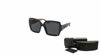 Picture of Prada PR21XS 1AB5Z1 54MM Black / Polar Gray Polarized Square Sunglasses for Women + BUNDLE With Designer iWear Complimentary Eyewear Kit