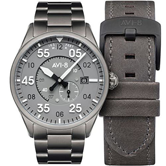 Picture of Avi-8 Men's Spitfire AV-4073-44 Grey Stainless-Steel Japanese Automatic Fashion Watch