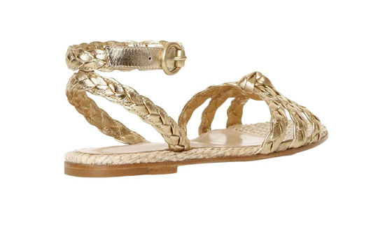 Picture of Gianvito Rossi Braided Gold Sandal