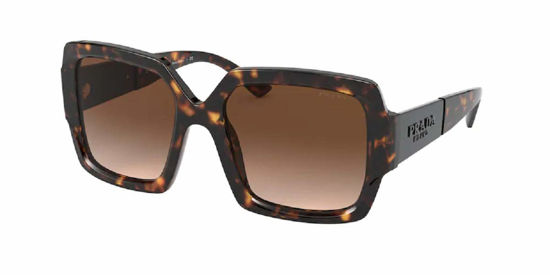 Picture of Prada PR21XS 2AU6S1 54MM Havana /Brown Gradient Square Sunglasses for Women + BUNDLE With Designer iWear Complimentary Eyewear Kit