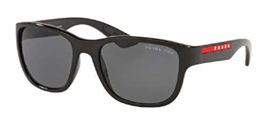 Picture of Prada PS01US ACTIVE 1AB5Z1 55M Black/Grey Polarized Pillow Sunglasses For Men For Women+FREE Complimentary Eyewear Care Kit