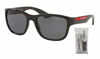 Picture of Prada PS01US ACTIVE 1AB5Z1 55M Black/Grey Polarized Pillow Sunglasses For Men For Women+FREE Complimentary Eyewear Care Kit