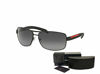 Picture of Prada PS54IS DG05W1 65M Black Rubber/Grey Polarized Rectangle Sunglasses For Men+FREE Complimentary Eyewear Care Kit